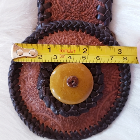 Chicos Genuine Leather Boho Brown India Belt - Picture 7 of 8